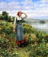 Daniel Ridgway Knight - A Field of Flowers